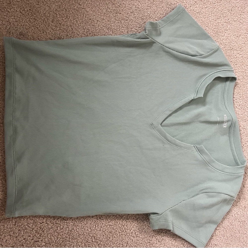 Hollister Ribbed Green Top
